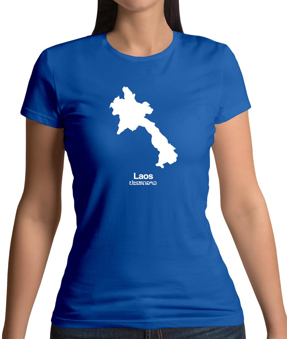 Laos Silhouette Womens T-Shirt Laos Silhouette Womens T-Shirt