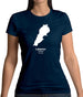 Lebanon Silhouette Womens T-Shirt Lebanon Silhouette Womens T-Shirt