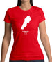 Lebanon Silhouette Womens T-Shirt Lebanon Silhouette Womens T-Shirt