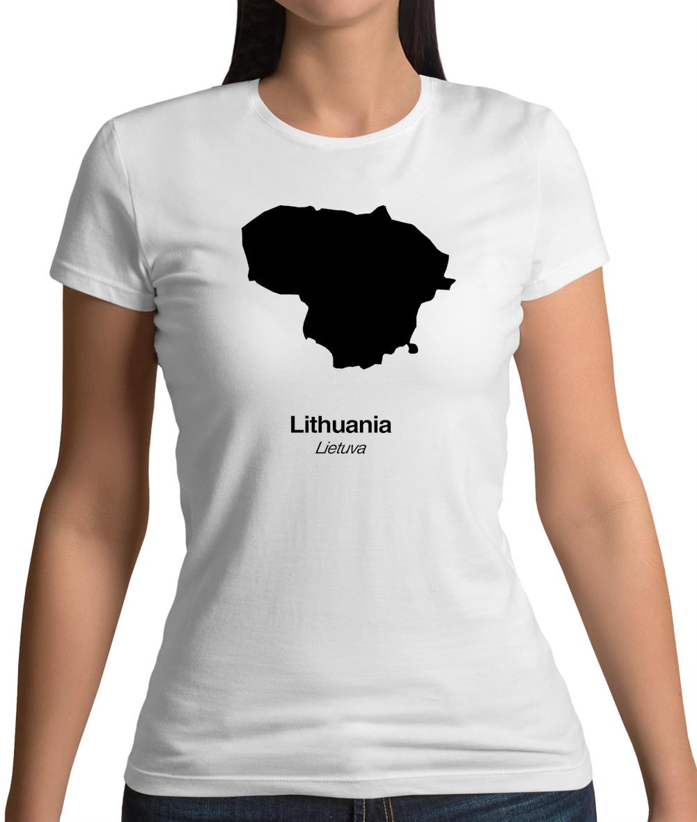 Lithuania Silhouette Womens T-Shirt Lithuania Silhouette Womens T-Shirt