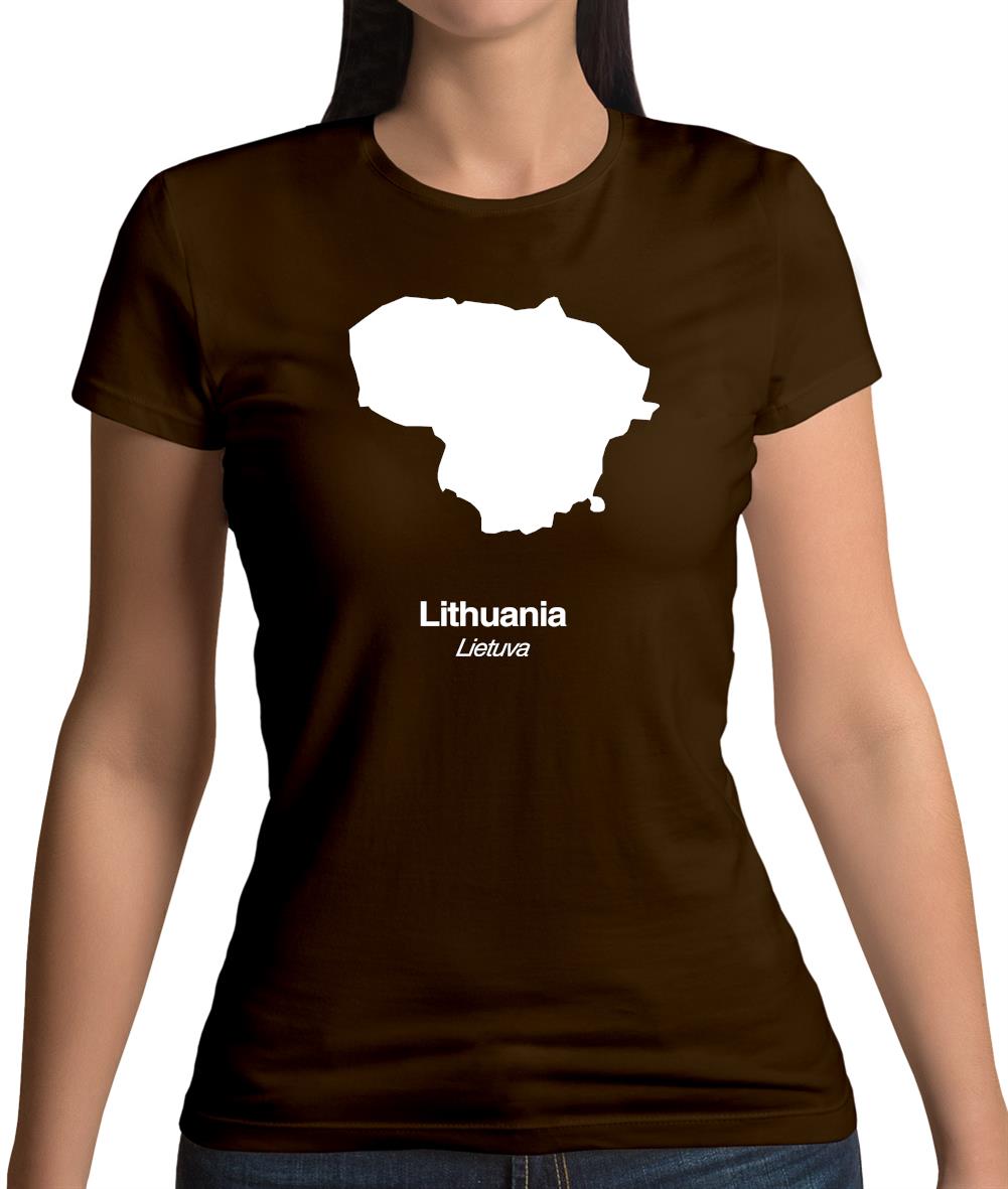 Lithuania Silhouette Womens T-Shirt Lithuania Silhouette Womens T-Shirt