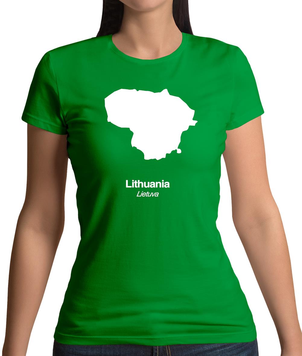 Lithuania Silhouette Womens T-Shirt Lithuania Silhouette Womens T-Shirt