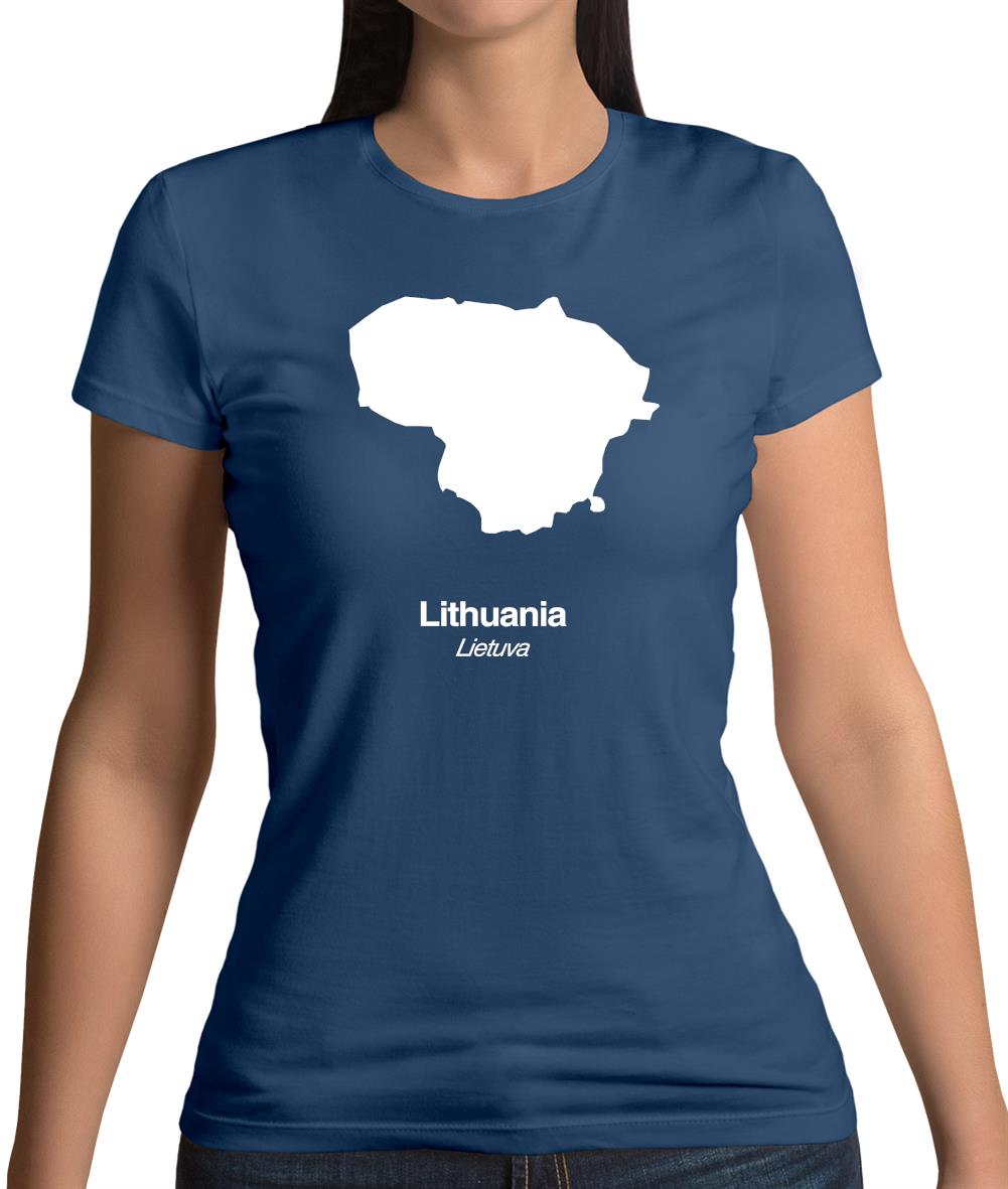 Lithuania Silhouette Womens T-Shirt Lithuania Silhouette Womens T-Shirt