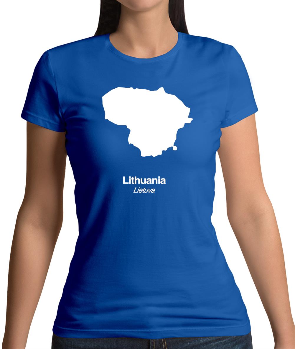 Lithuania Silhouette Womens T-Shirt Lithuania Silhouette Womens T-Shirt