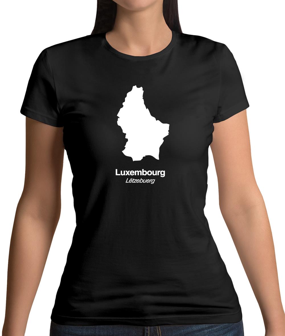 Luxembourg Silhouette Womens T-Shirt Luxembourg Silhouette Womens T-Shirt