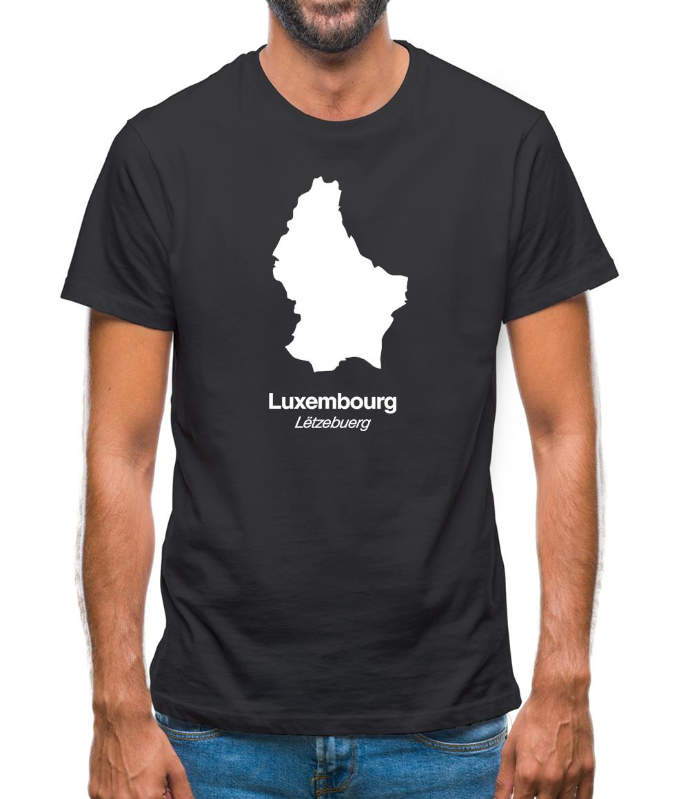 Luxembourg Silhouette Mens T-Shirt Luxembourg Silhouette Mens T-Shirt