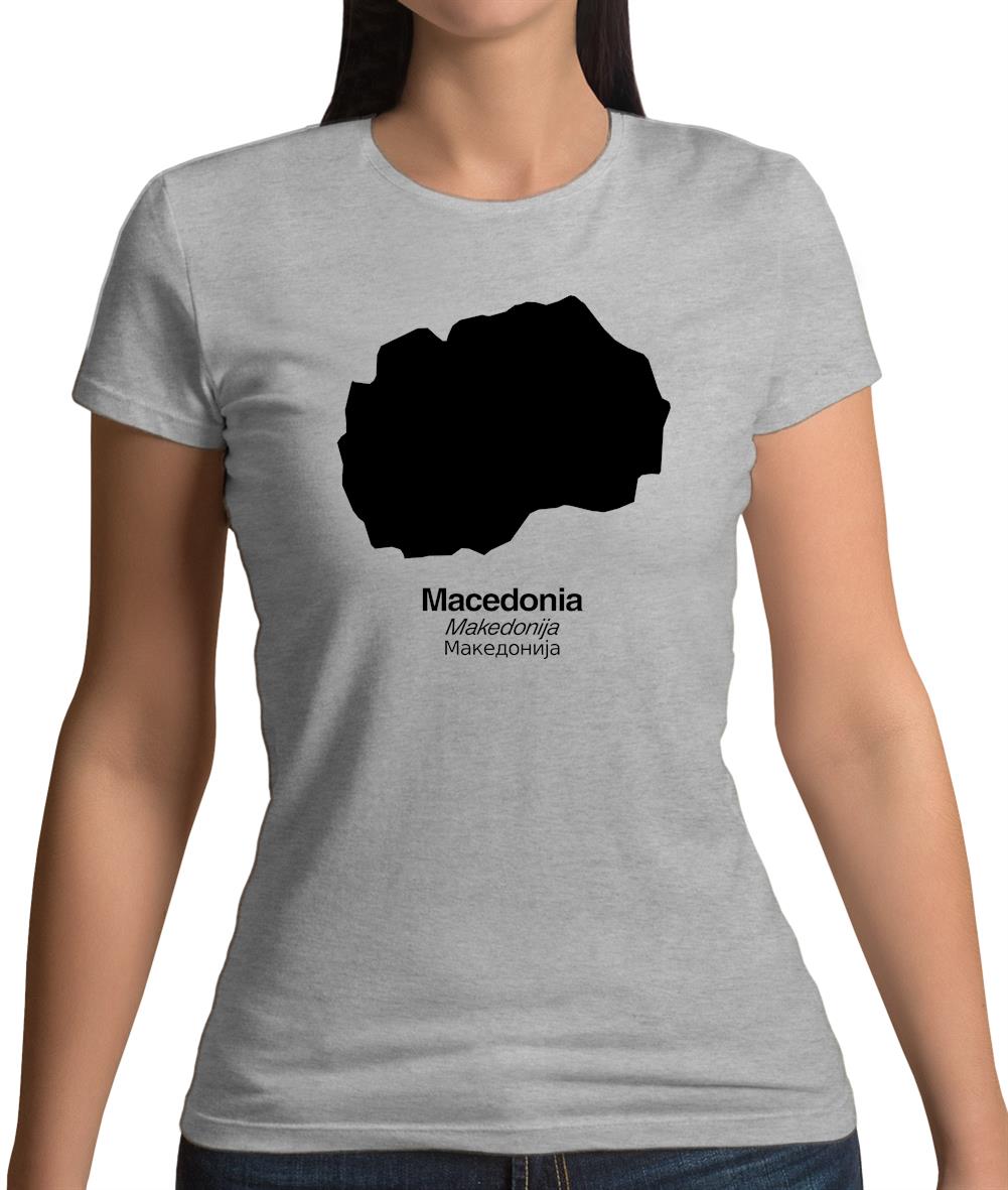 Macedonia Silhouette Womens T-Shirt Macedonia Silhouette Womens T-Shirt