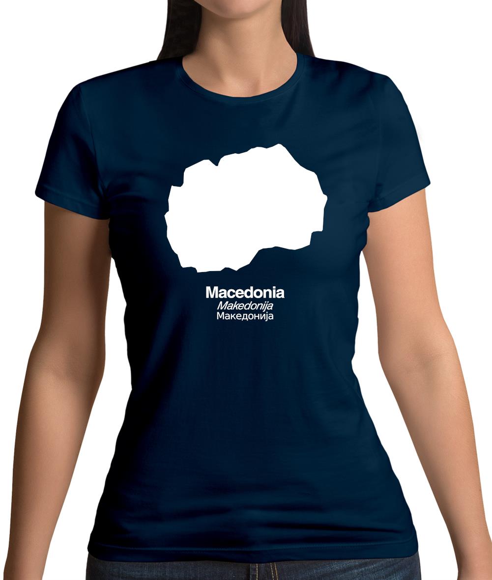 Macedonia Silhouette Womens T-Shirt Macedonia Silhouette Womens T-Shirt