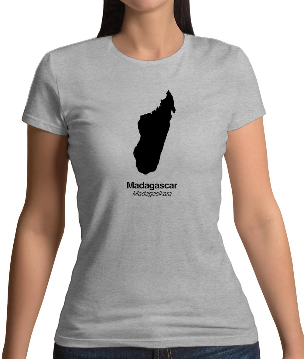 Madagascar Silhouette Womens T-Shirt Madagascar Silhouette Womens T-Shirt