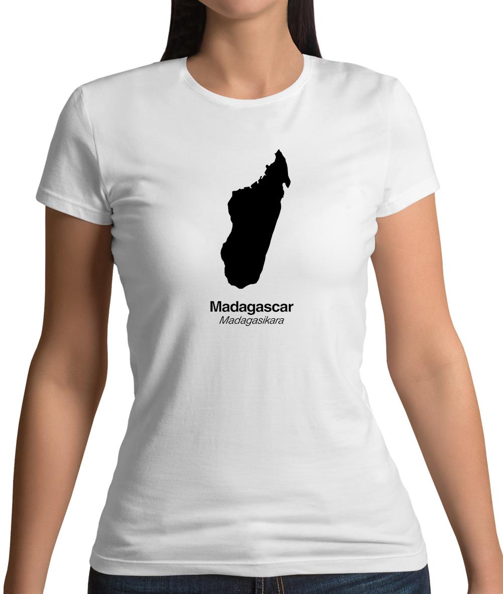 Madagascar Silhouette Womens T-Shirt Madagascar Silhouette Womens T-Shirt