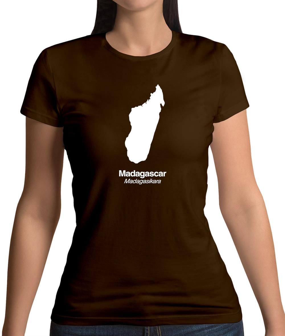 Madagascar Silhouette Womens T-Shirt Madagascar Silhouette Womens T-Shirt