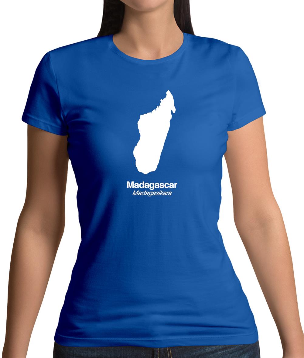 Madagascar Silhouette Womens T-Shirt Madagascar Silhouette Womens T-Shirt