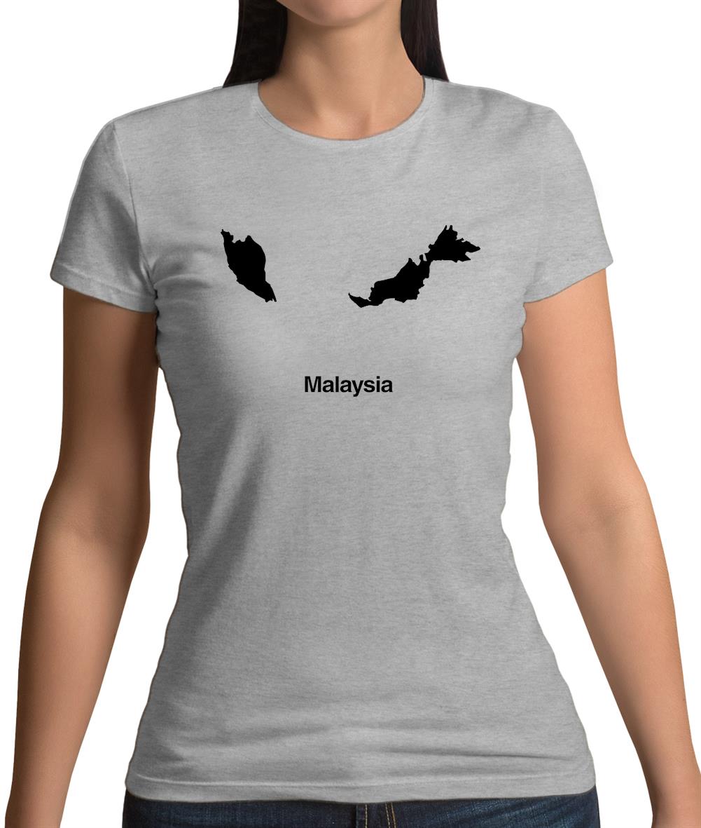 Malaysia Silhouette Womens T-Shirt Malaysia Silhouette Womens T-Shirt