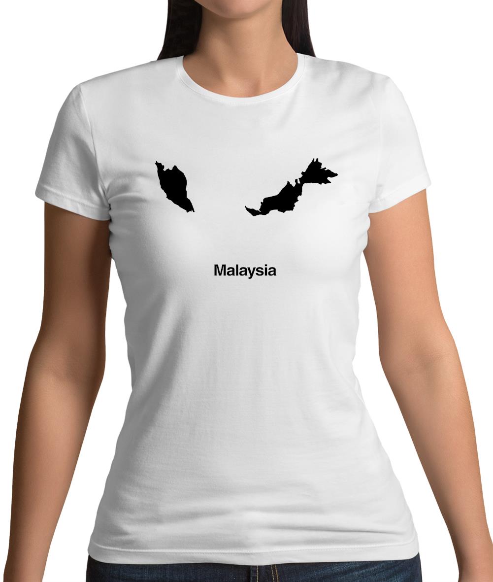 Malaysia Silhouette Womens T-Shirt Malaysia Silhouette Womens T-Shirt