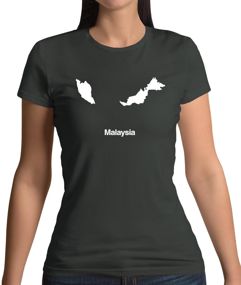 Malaysia Silhouette Womens T-Shirt Malaysia Silhouette Womens T-Shirt