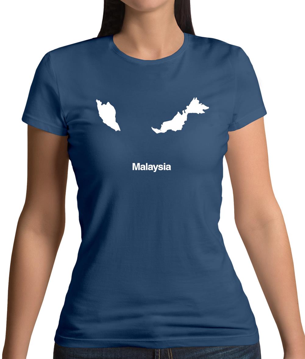 Malaysia Silhouette Womens T-Shirt Malaysia Silhouette Womens T-Shirt