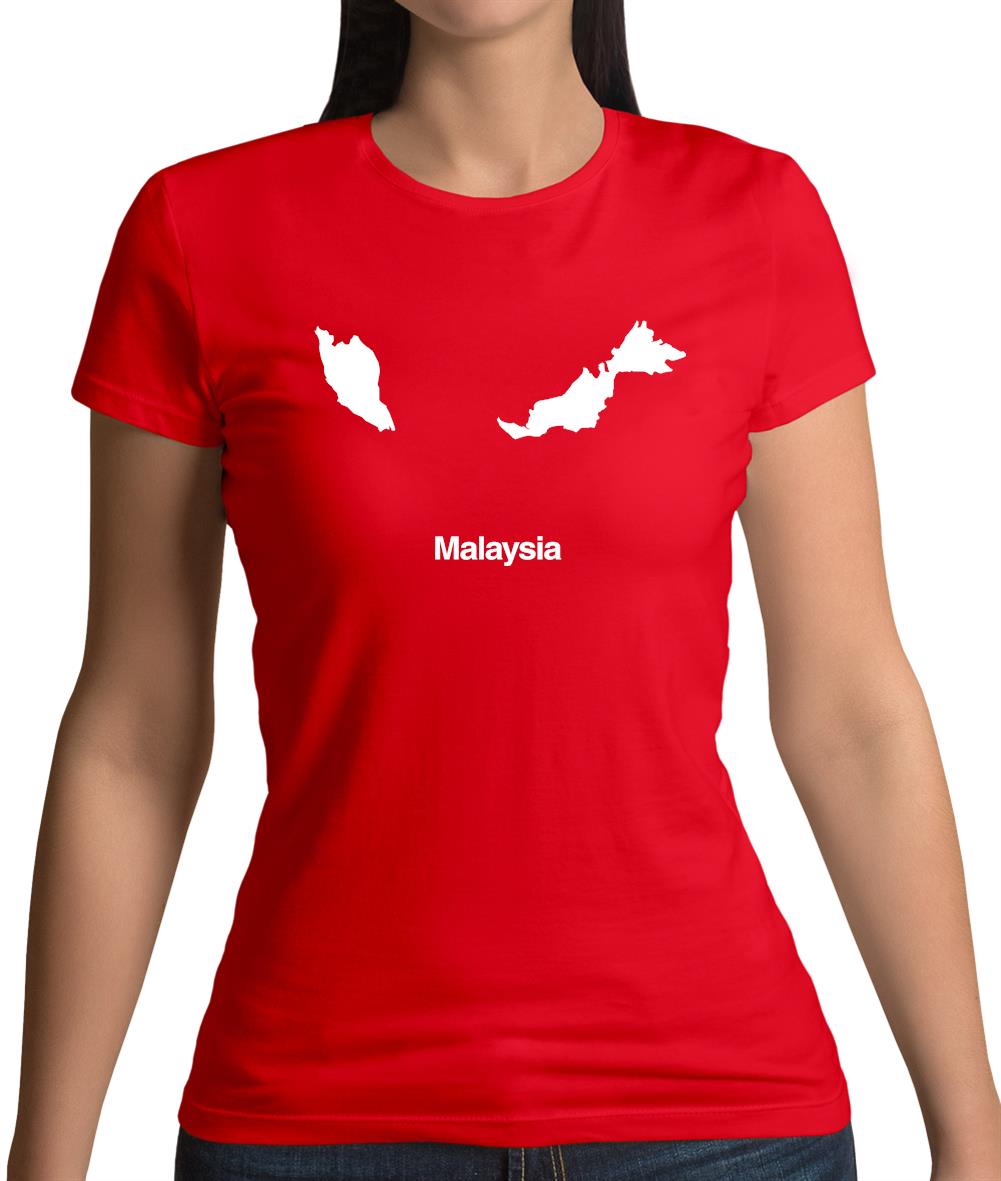 Malaysia Silhouette Womens T-Shirt Malaysia Silhouette Womens T-Shirt