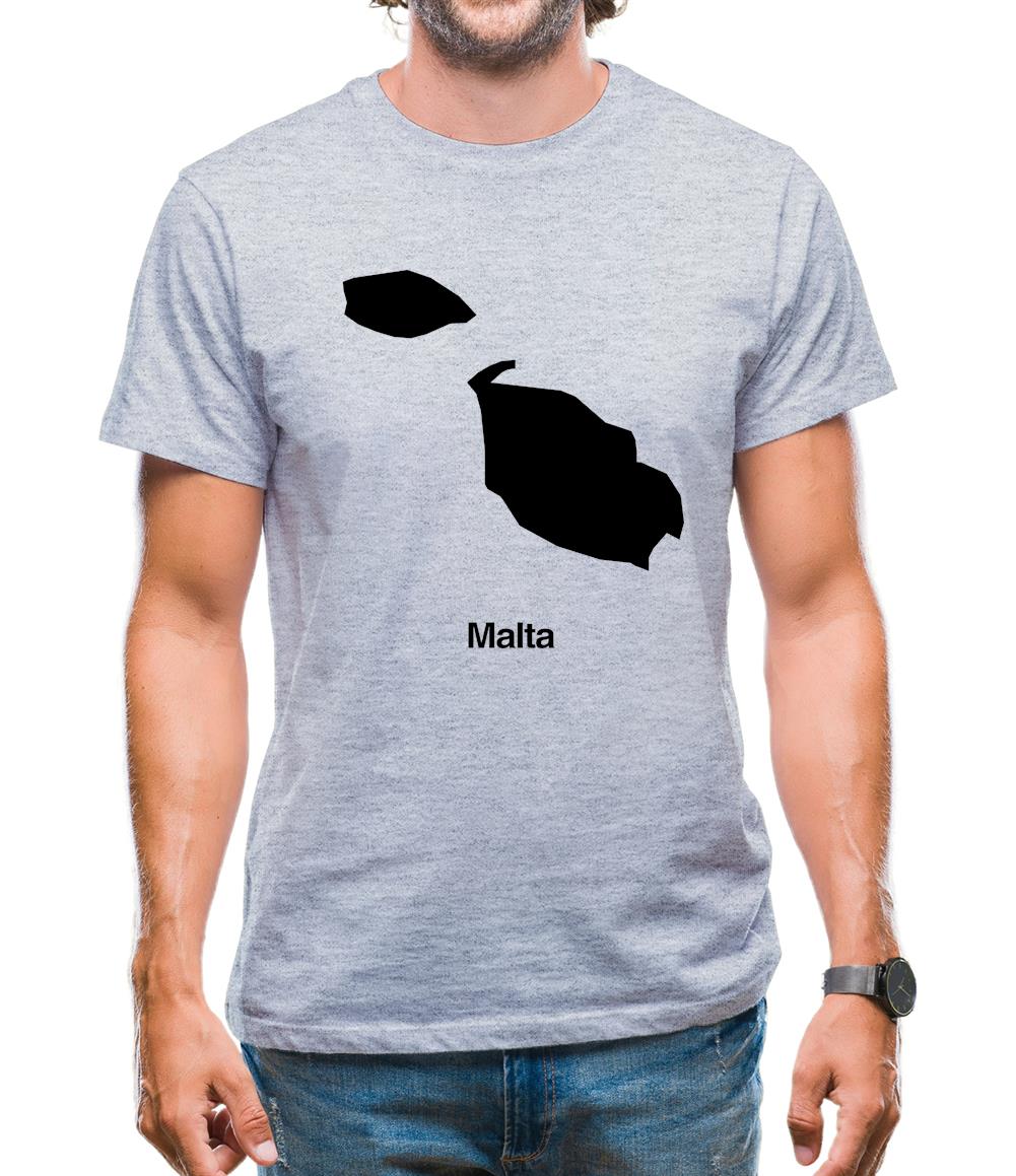Malta Silhouette Mens T-Shirt Malta Silhouette Mens T-Shirt