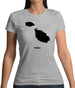 Malta Silhouette Womens T-Shirt Malta Silhouette Womens T-Shirt