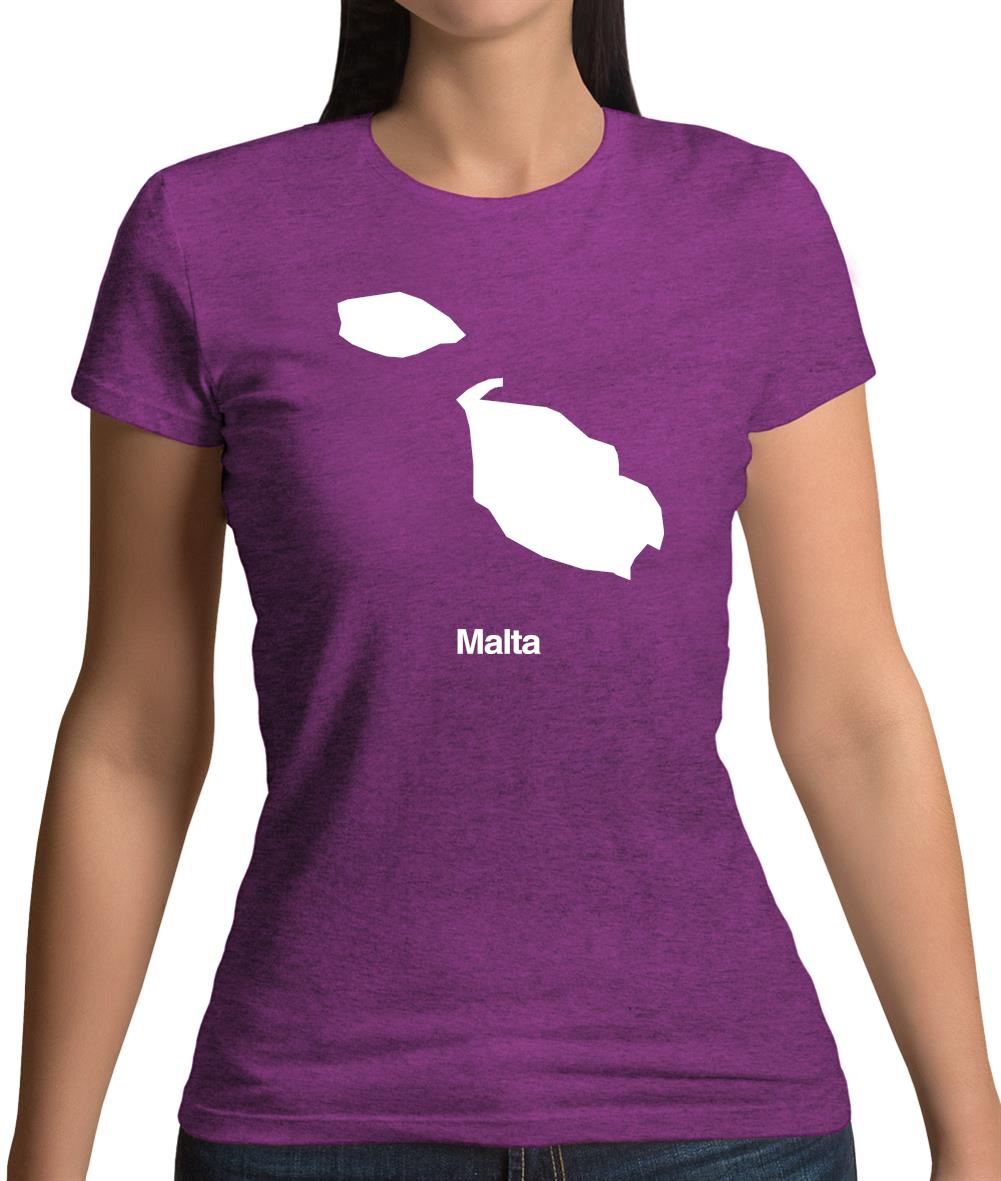 Malta Silhouette Womens T-Shirt Malta Silhouette Womens T-Shirt