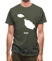 Malta Silhouette Mens T-Shirt Malta Silhouette Mens T-Shirt