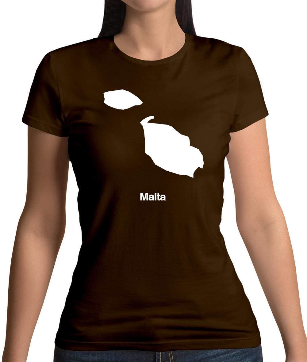 Malta Silhouette Womens T-Shirt Malta Silhouette Womens T-Shirt
