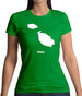 Malta Silhouette Womens T-Shirt Malta Silhouette Womens T-Shirt
