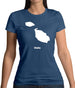 Malta Silhouette Womens T-Shirt Malta Silhouette Womens T-Shirt