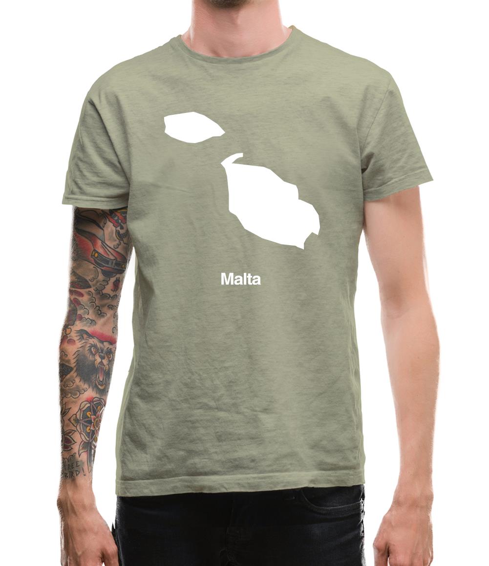 Malta Silhouette Mens T-Shirt Malta Silhouette Mens T-Shirt