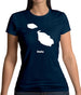 Malta Silhouette Womens T-Shirt Malta Silhouette Womens T-Shirt
