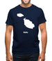 Malta Silhouette Mens T-Shirt Malta Silhouette Mens T-Shirt