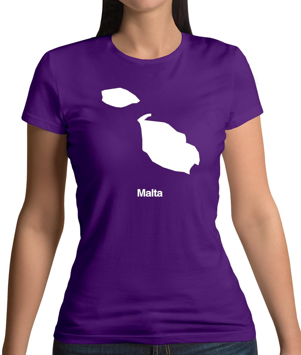 Malta Silhouette Womens T-Shirt Malta Silhouette Womens T-Shirt