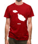 Malta Silhouette Mens T-Shirt Malta Silhouette Mens T-Shirt
