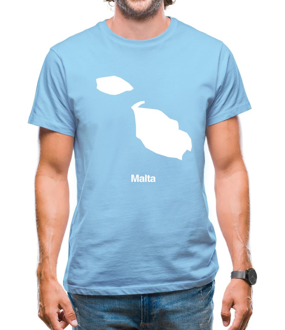 Malta Silhouette Mens T-Shirt Malta Silhouette Mens T-Shirt
