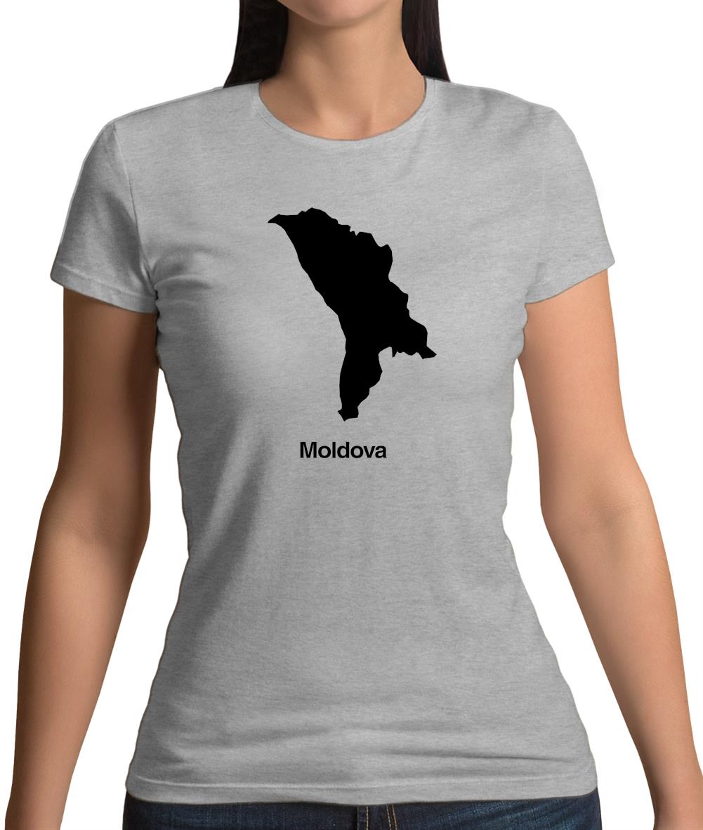 Moldova Silhouette Womens T-Shirt Moldova Silhouette Womens T-Shirt