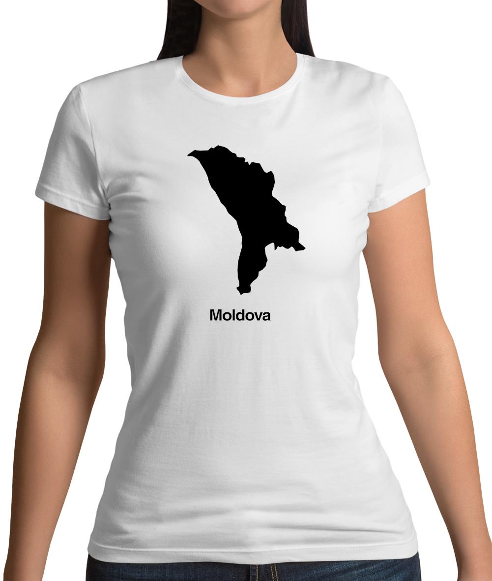 Moldova Silhouette Womens T-Shirt Moldova Silhouette Womens T-Shirt