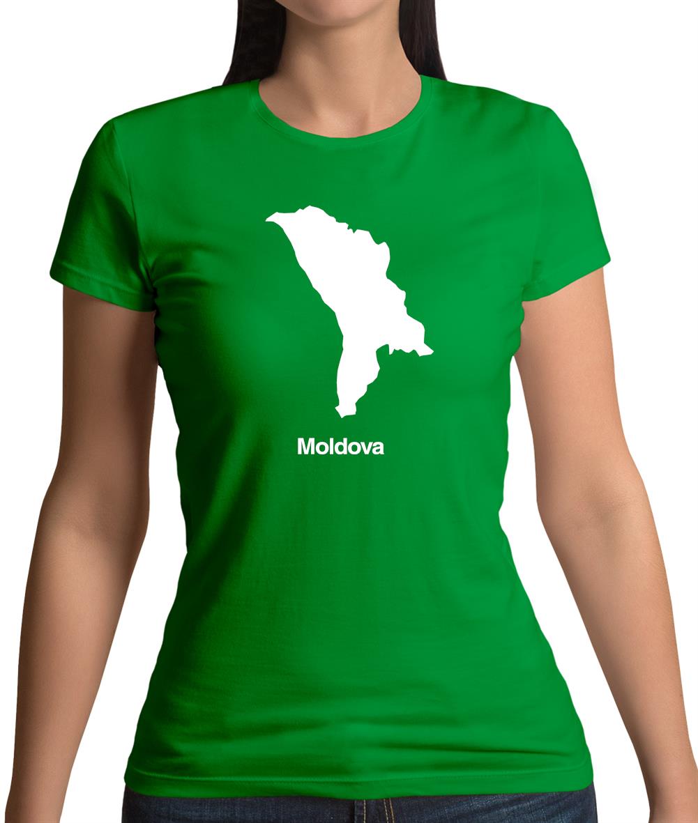 Moldova Silhouette Womens T-Shirt Moldova Silhouette Womens T-Shirt