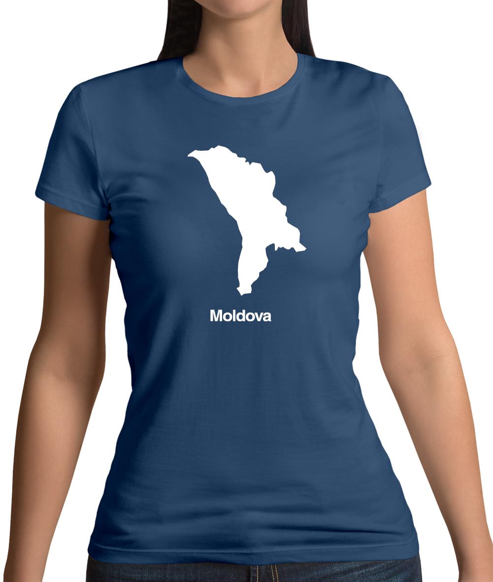 Moldova Silhouette Womens T-Shirt Moldova Silhouette Womens T-Shirt
