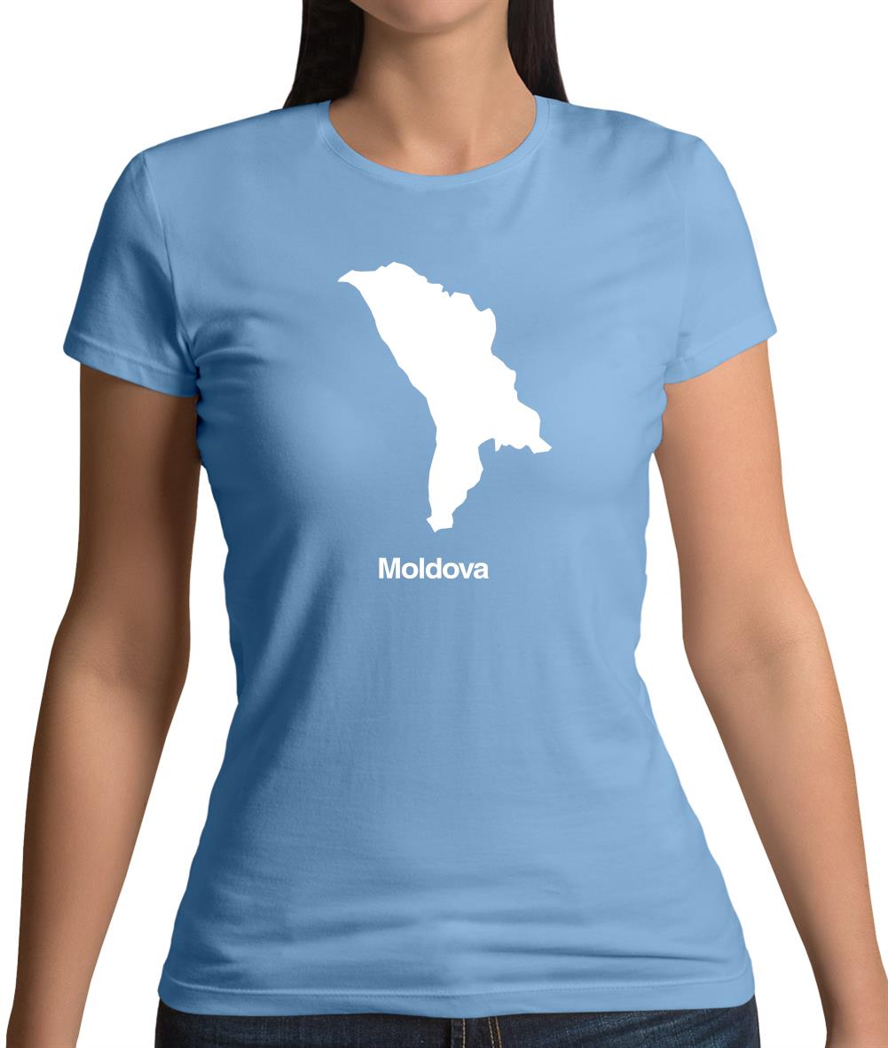 Moldova Silhouette Womens T-Shirt Moldova Silhouette Womens T-Shirt