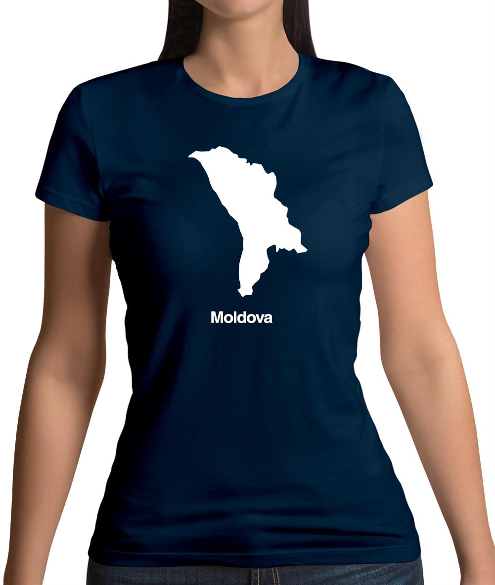 Moldova Silhouette Womens T-Shirt Moldova Silhouette Womens T-Shirt