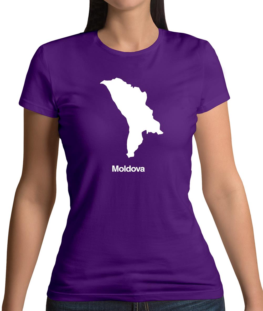Moldova Silhouette Womens T-Shirt Moldova Silhouette Womens T-Shirt