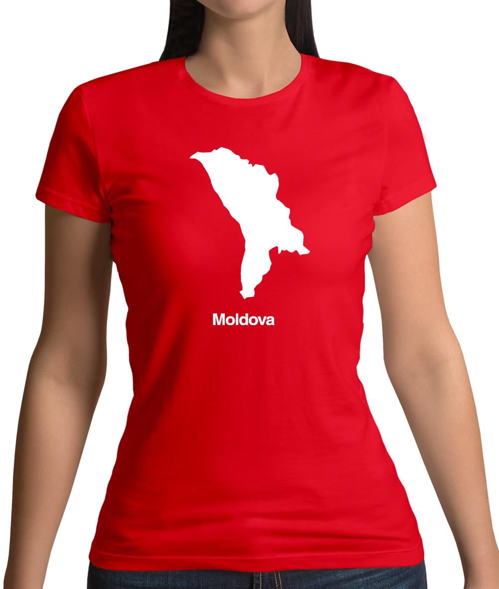 Moldova Silhouette Womens T-Shirt Moldova Silhouette Womens T-Shirt