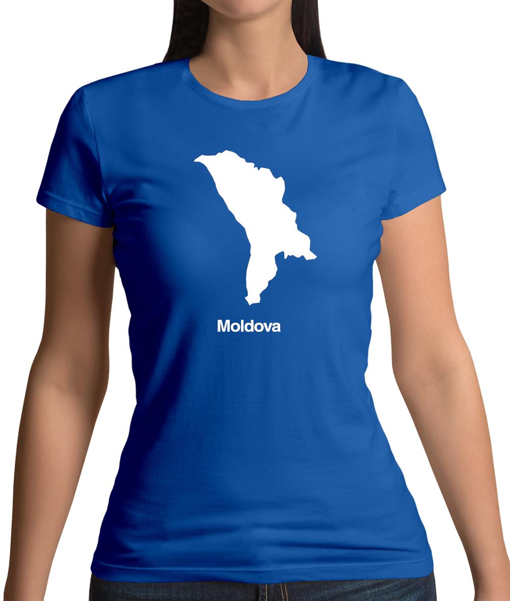 Moldova Silhouette Womens T-Shirt Moldova Silhouette Womens T-Shirt