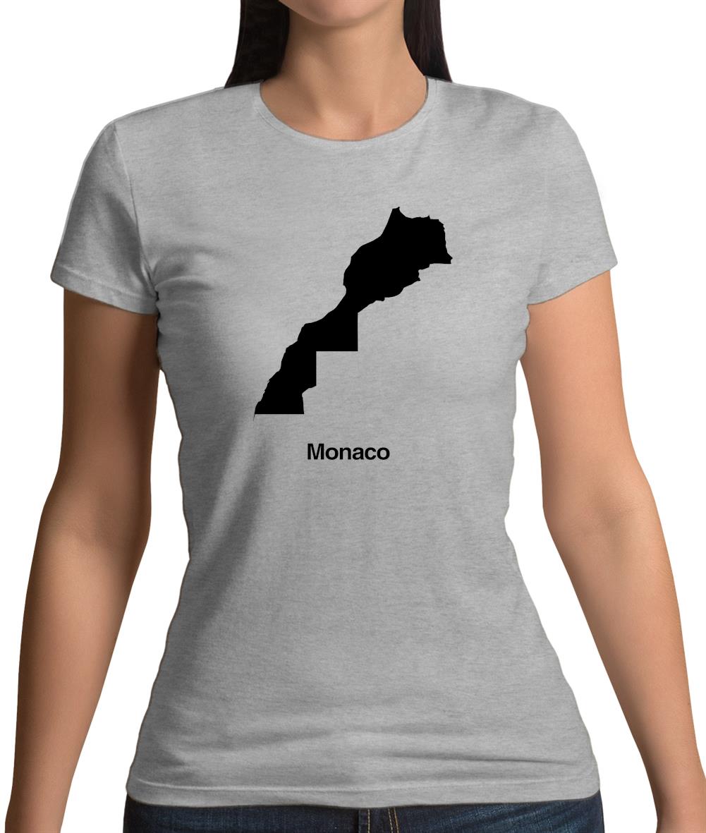 Monaco Silhouette Womens T-Shirt Monaco Silhouette Womens T-Shirt