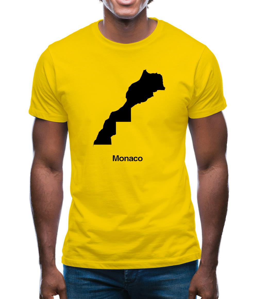 Monaco Silhouette Mens T-Shirt Monaco Silhouette Mens T-Shirt