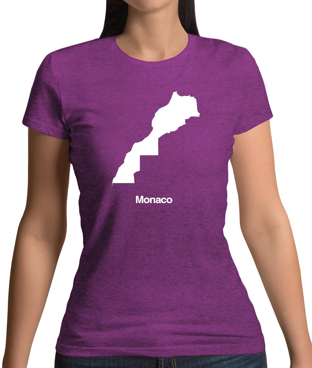 Monaco Silhouette Womens T-Shirt Monaco Silhouette Womens T-Shirt