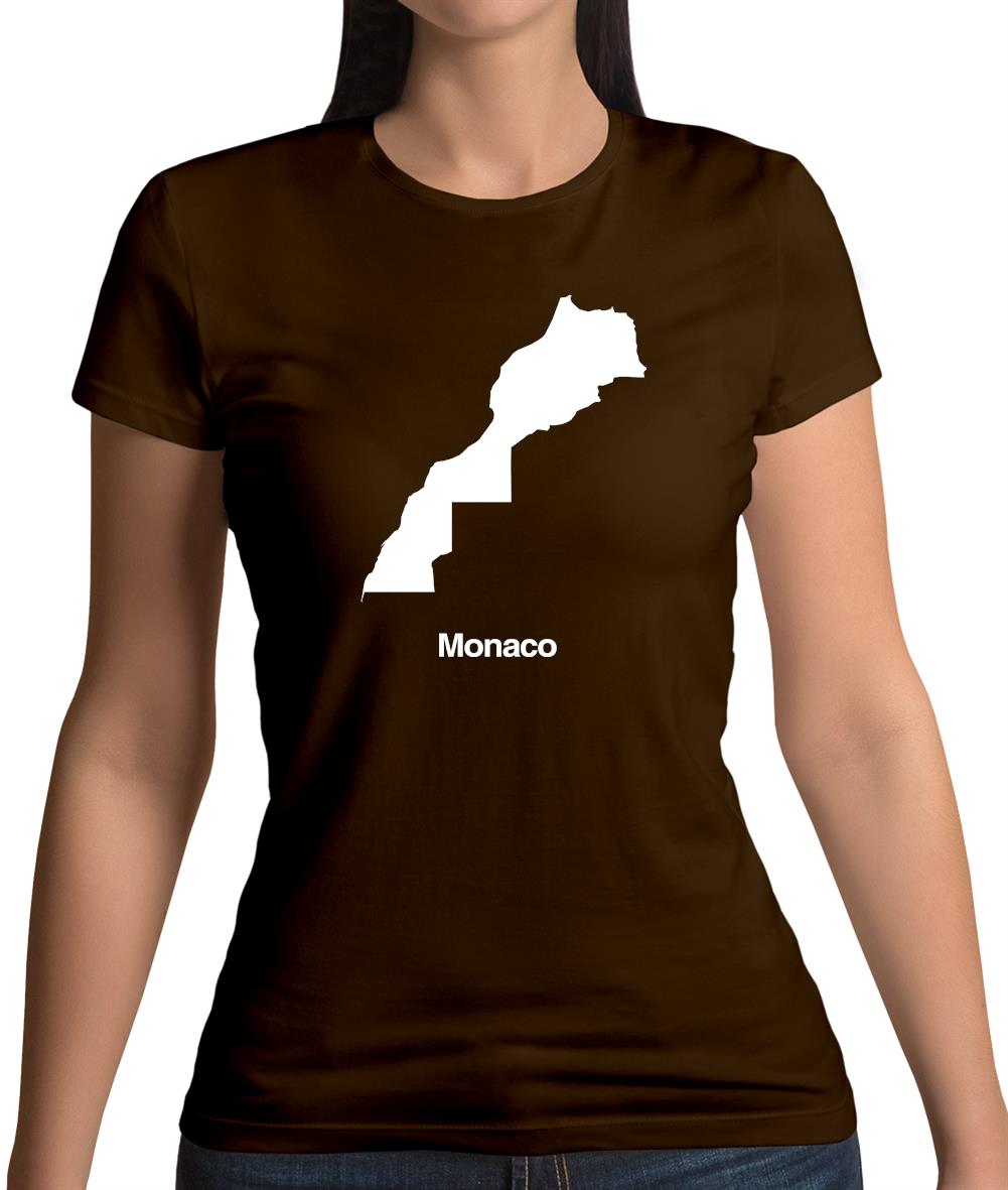 Monaco Silhouette Womens T-Shirt Monaco Silhouette Womens T-Shirt