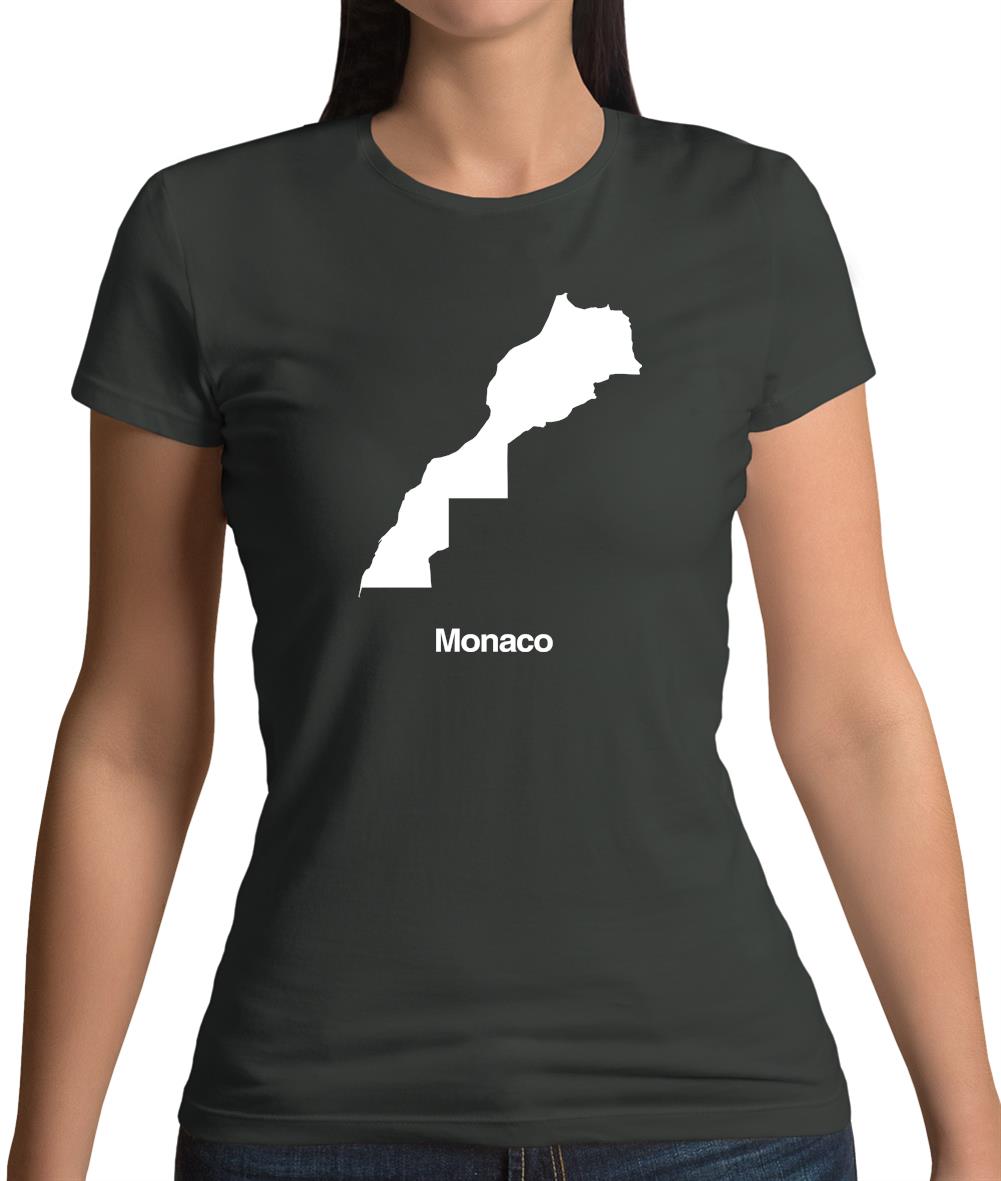 Monaco Silhouette Womens T-Shirt Monaco Silhouette Womens T-Shirt
