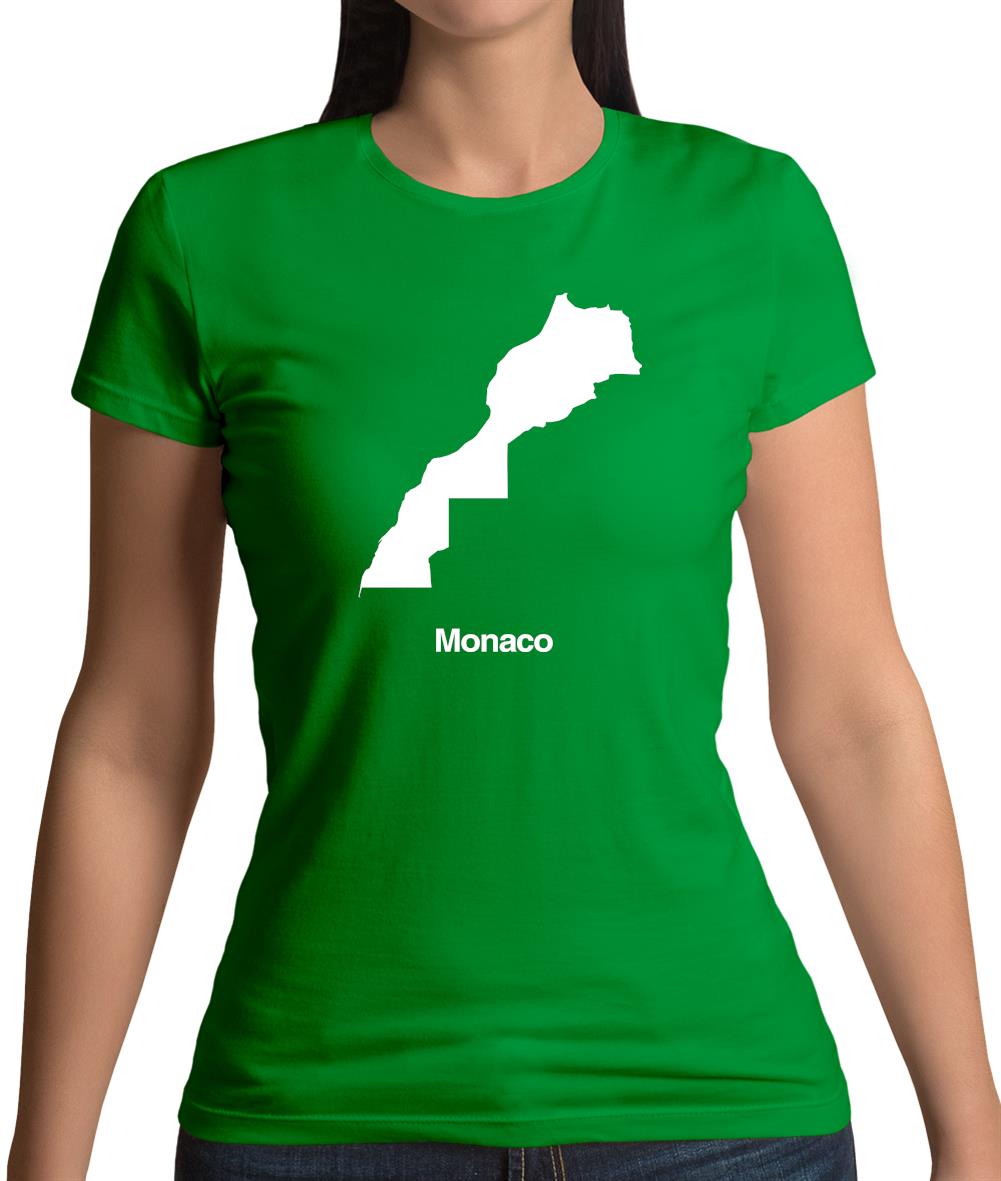 Monaco Silhouette Womens T-Shirt Monaco Silhouette Womens T-Shirt