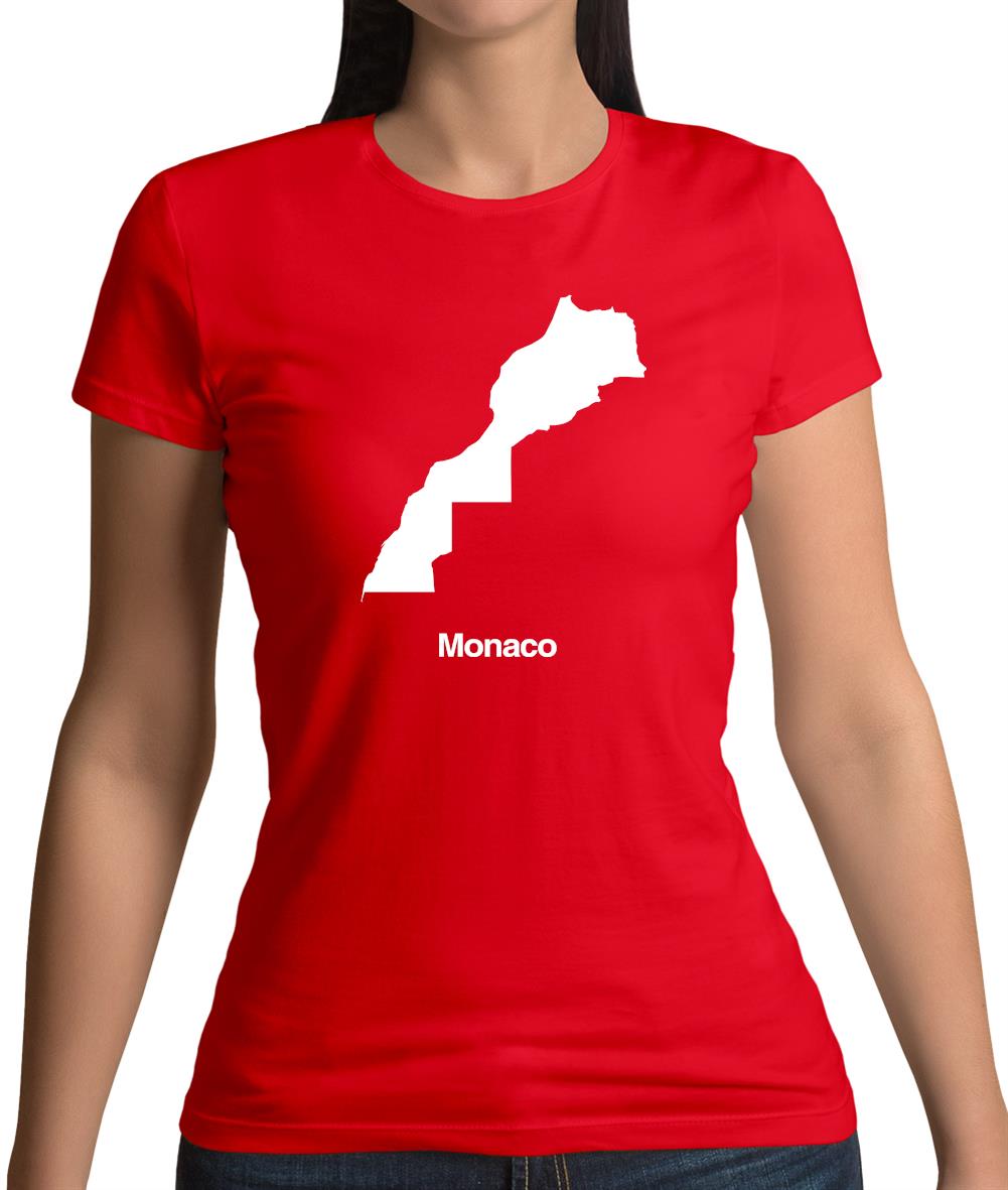 Monaco Silhouette Womens T-Shirt Monaco Silhouette Womens T-Shirt